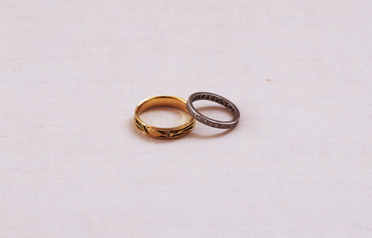 Rui & Aguri製の自分と奥さんの結婚指輪