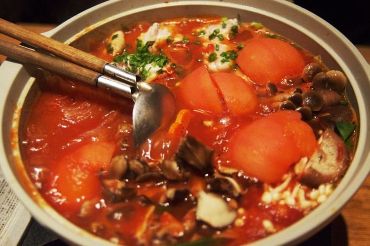 流行りのトマト鍋