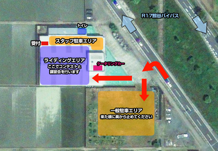 埼玉イベントスペースR17の駐車場
