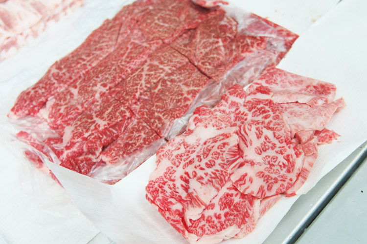 秋川牛の肉