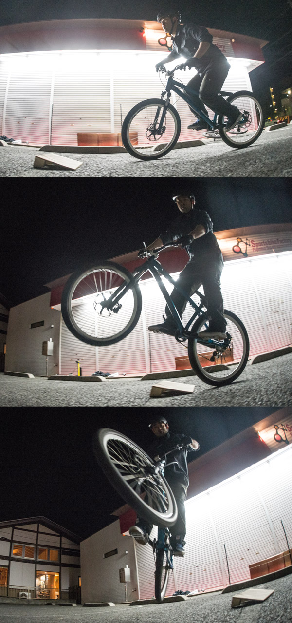 スポーツバイクファクトリーふじみ野スズキで開催されるサタジュクで佐多さんのバニーホップ180