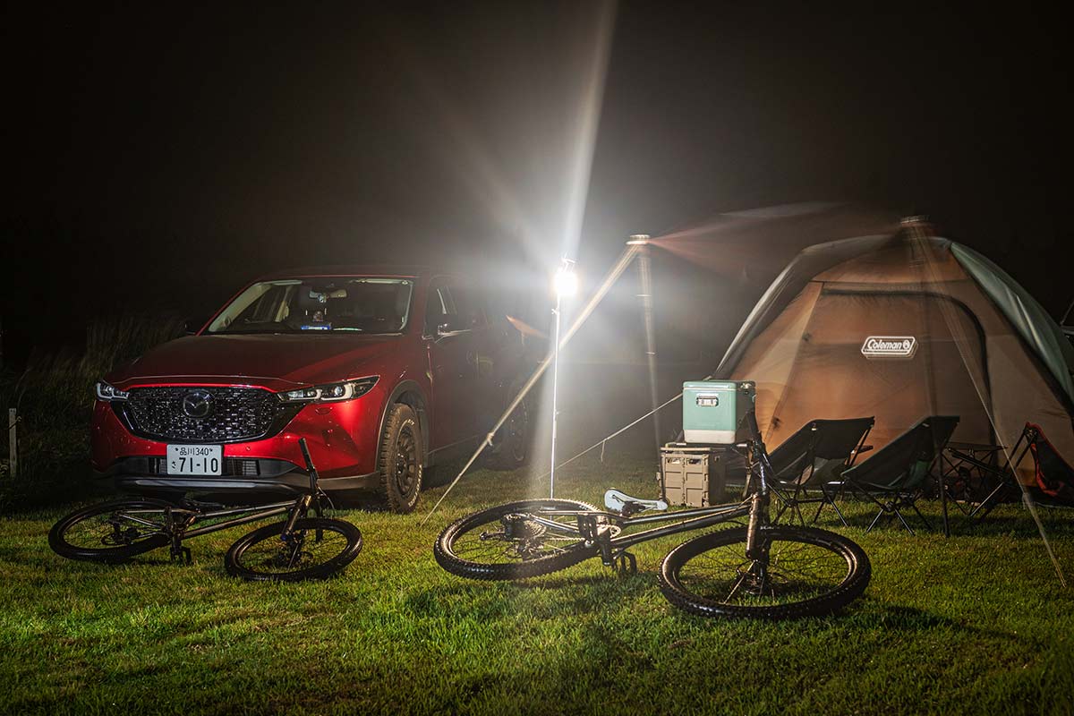 家族キャンプ 十里木BASEキャンプ場 MAZDA CX-5 croMOZU275 HAYABUSA