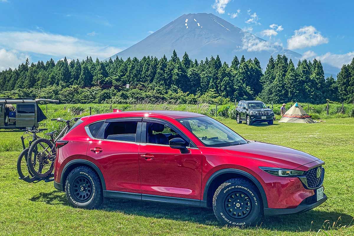 家族キャンプ 十里木BASEキャンプ場 MAZDA CX-5