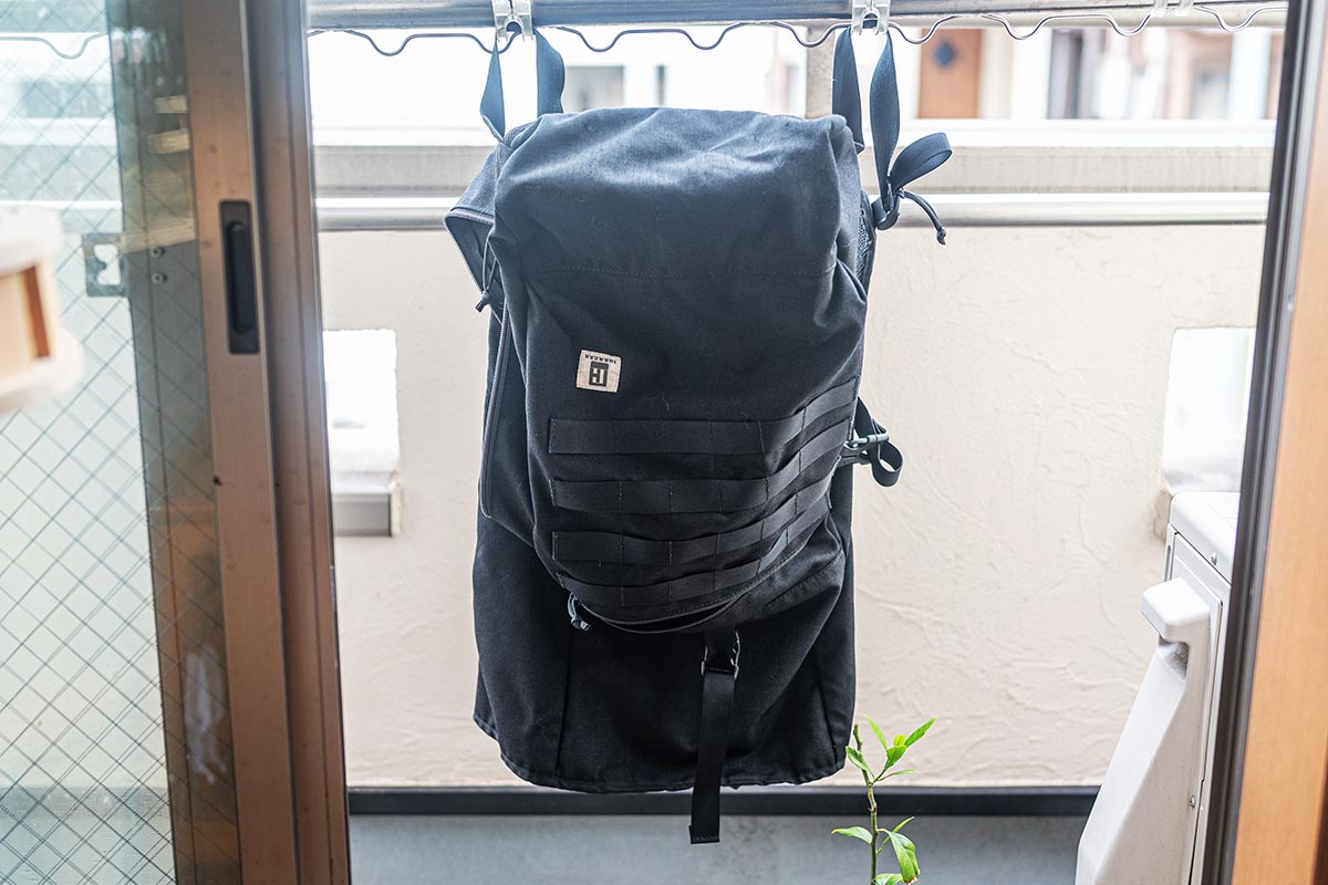 TB-BACKPACK Cordura 汚れ 陰干し