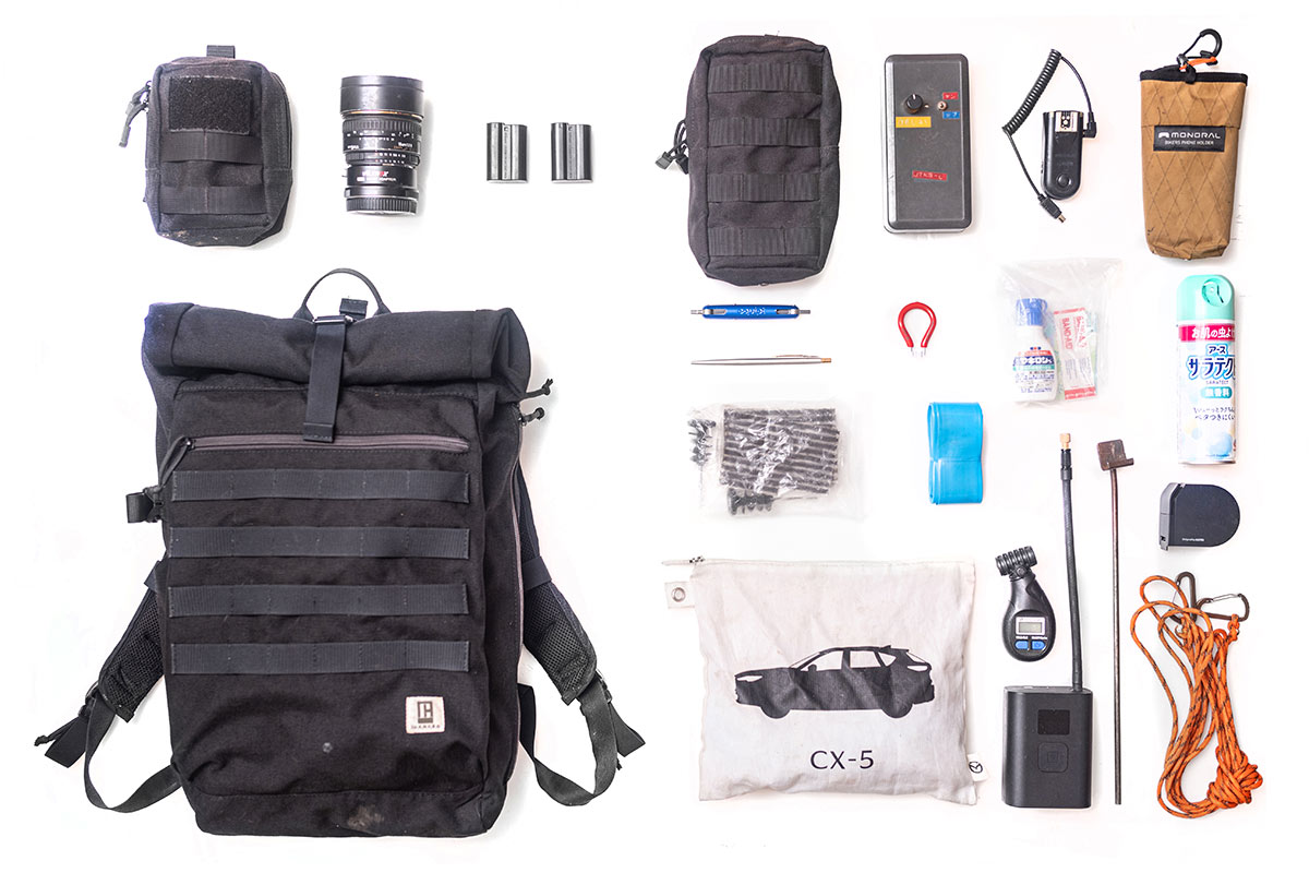 TB-BACKPACK Cordura バッグの中身