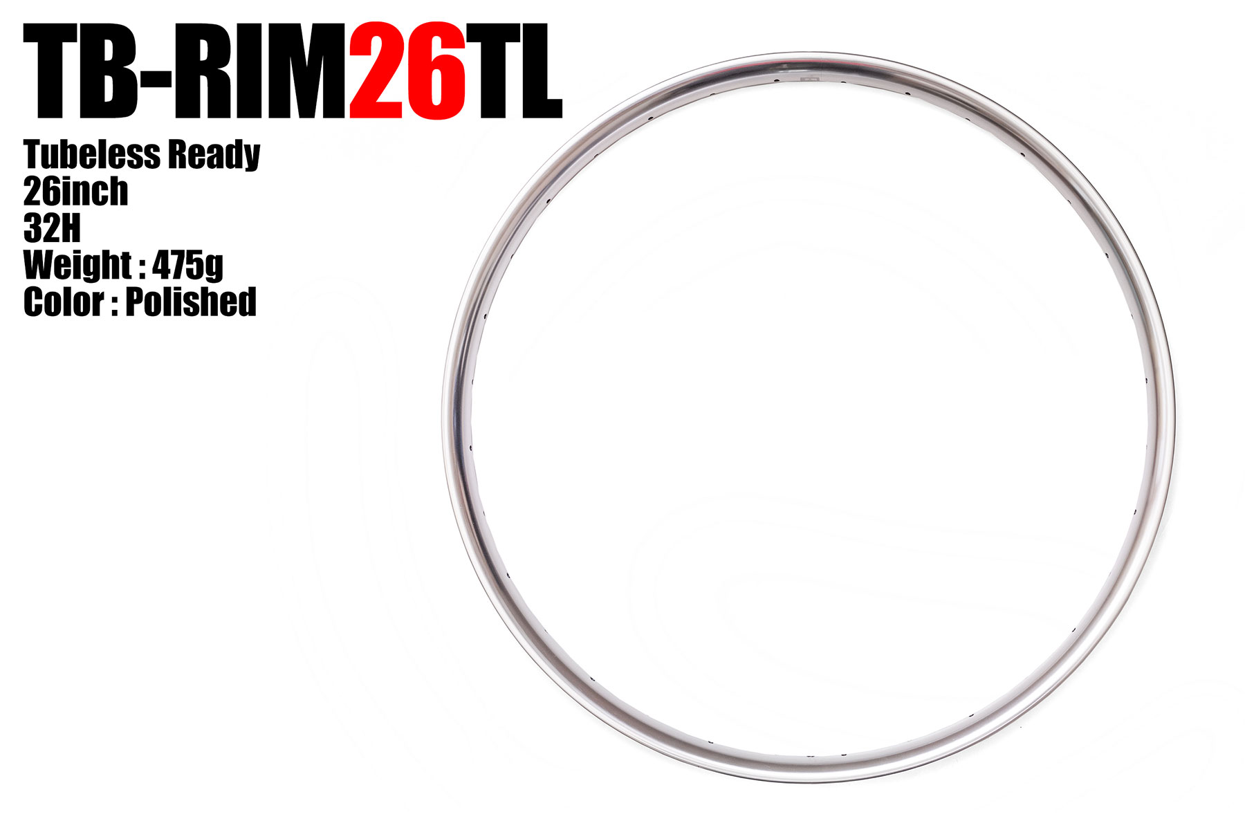 TB-RIM26TL polished ポリッシュ シルバー