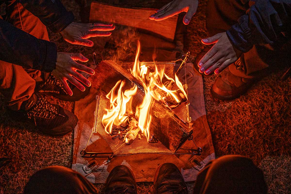 波崎シーサイドキャンプ場 家族キャンプ 焚き火 MONORAL