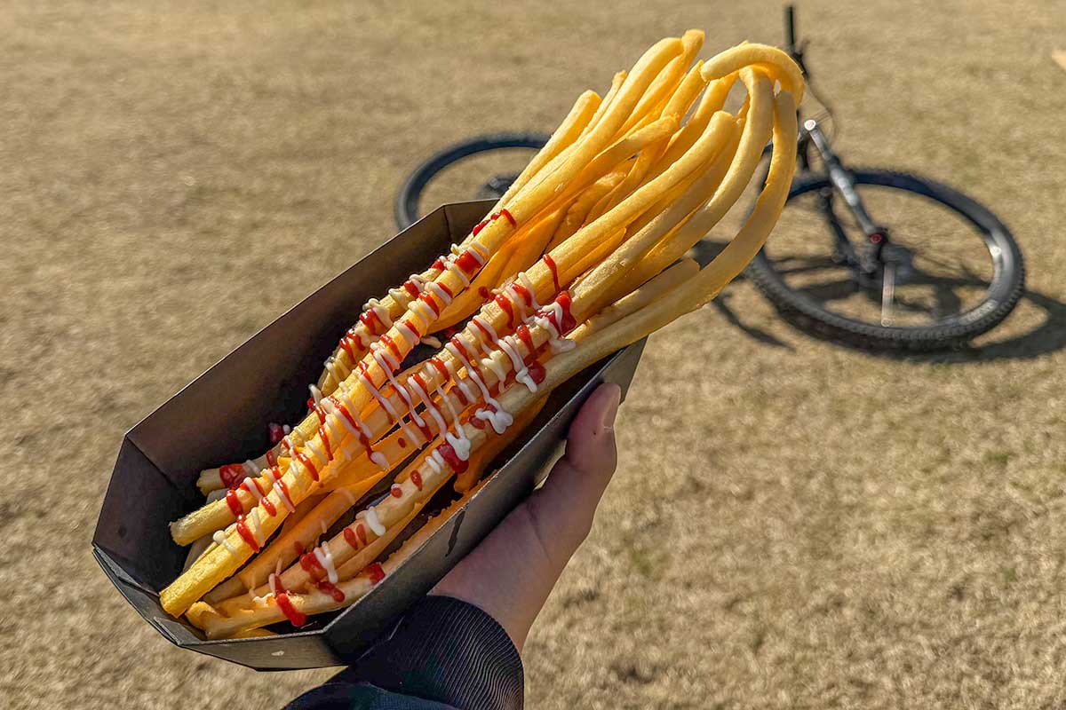 バイクランド土浦 ケータリング アメリカンロングポテト